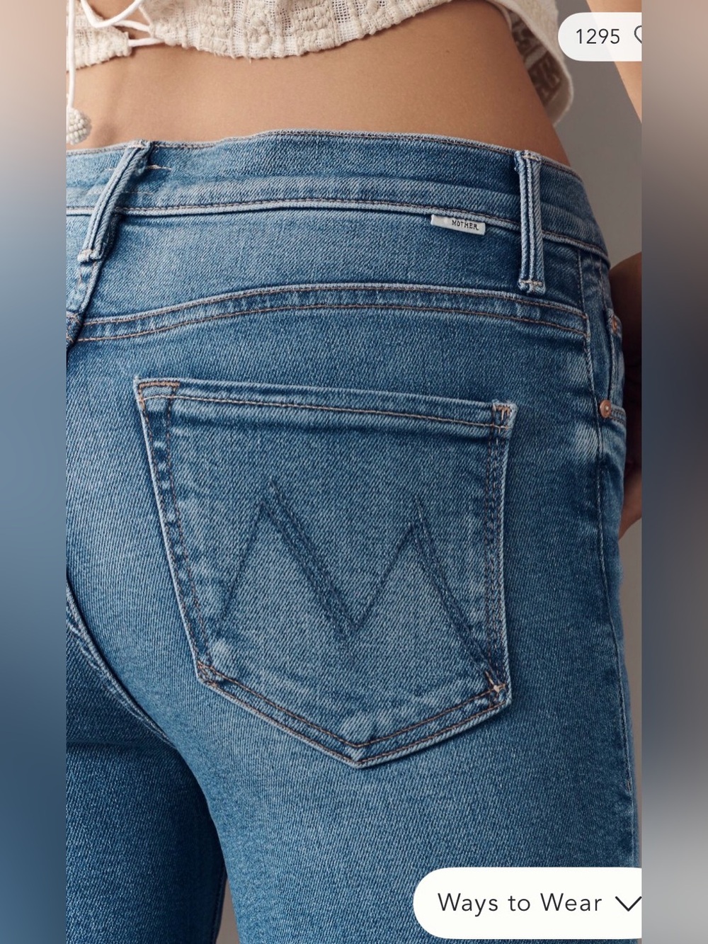 Mother The Weekender Mid Rise Jeans Sz 32 NWT Anthropologie Fan Favorite - Picture 2 of 5